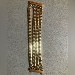 Jenny Bird Gold Multi-Strand Curb Chain Bracelet